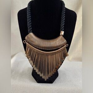 Statement Gold Fringe Necklace - Womens Jewelry